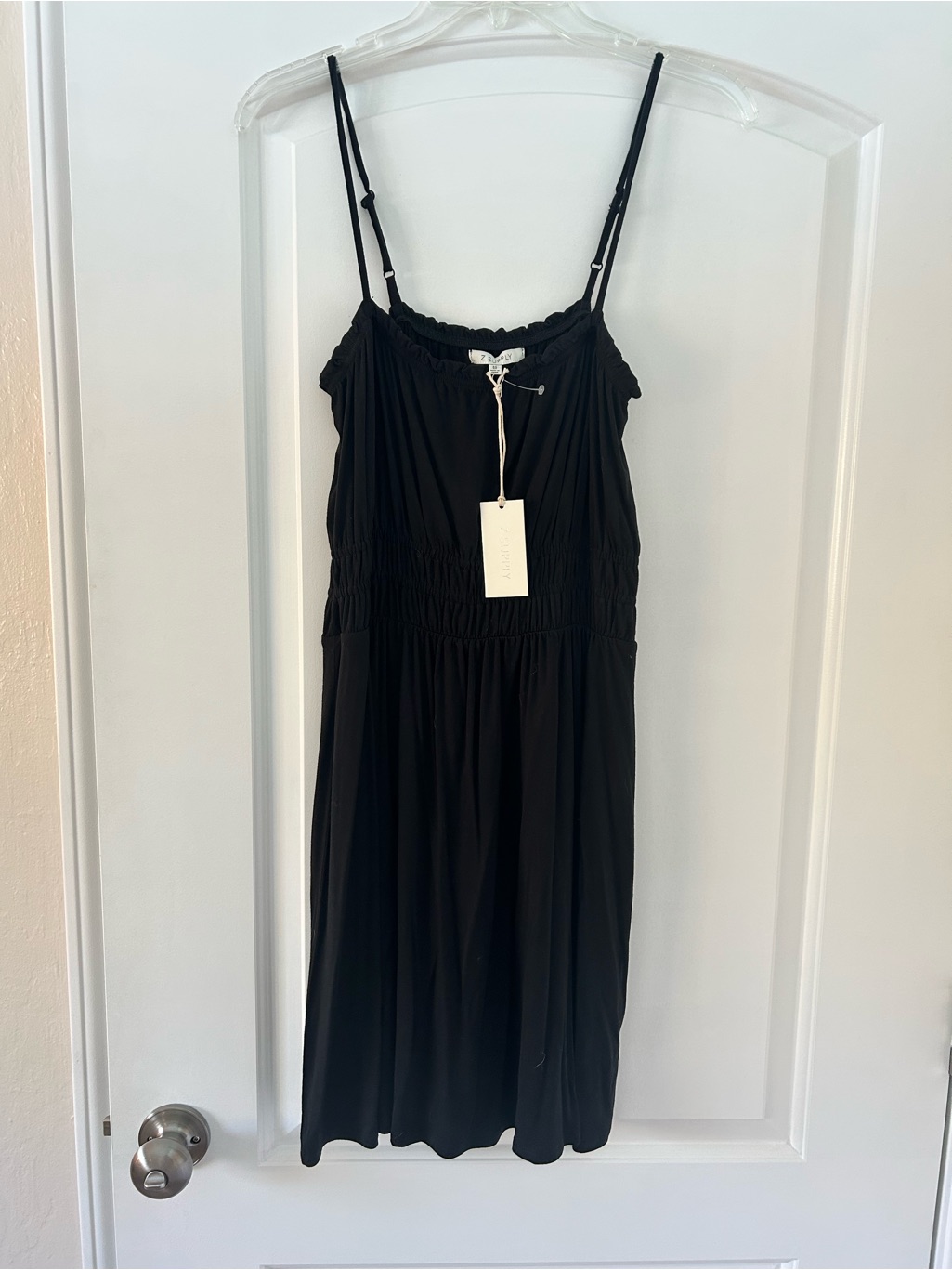 Nwt Z-Supply Black Smocked Spaghetti Strap Sundress
